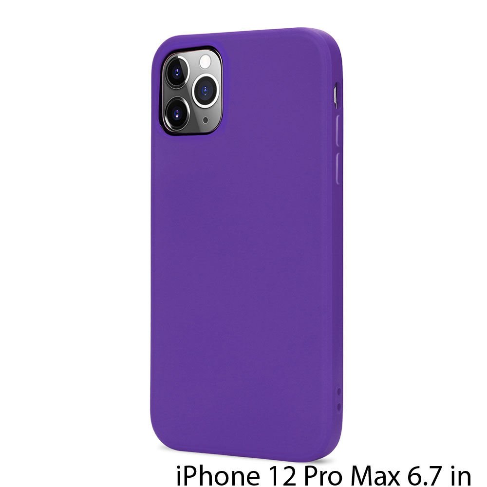 Slim Pro Silicone Full Corner Protection Case for iPHONE 12 Pro Max 6.7 inch (Purple)